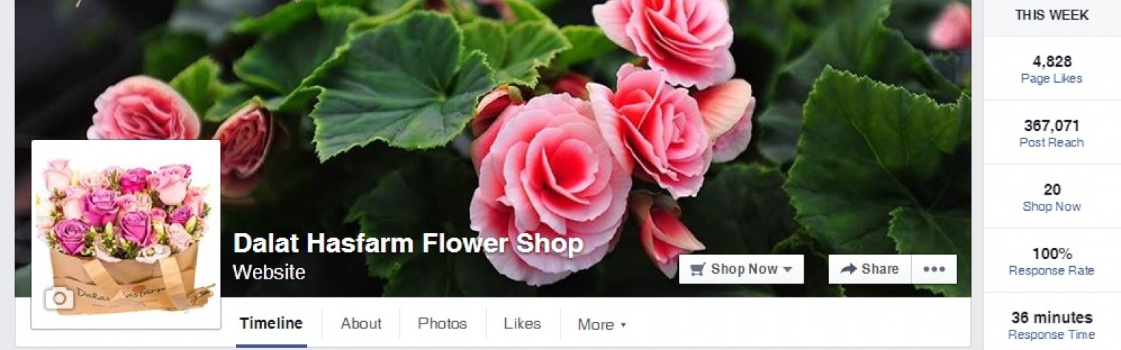 Facebook Fanpage of Dalat Hasfarm has become the 2nd most popular flower fanpage and the most interactive page in Vietnam